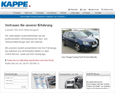 Kappe Autovertriebssysteme - Autohaus Fahrzeugverwaltung